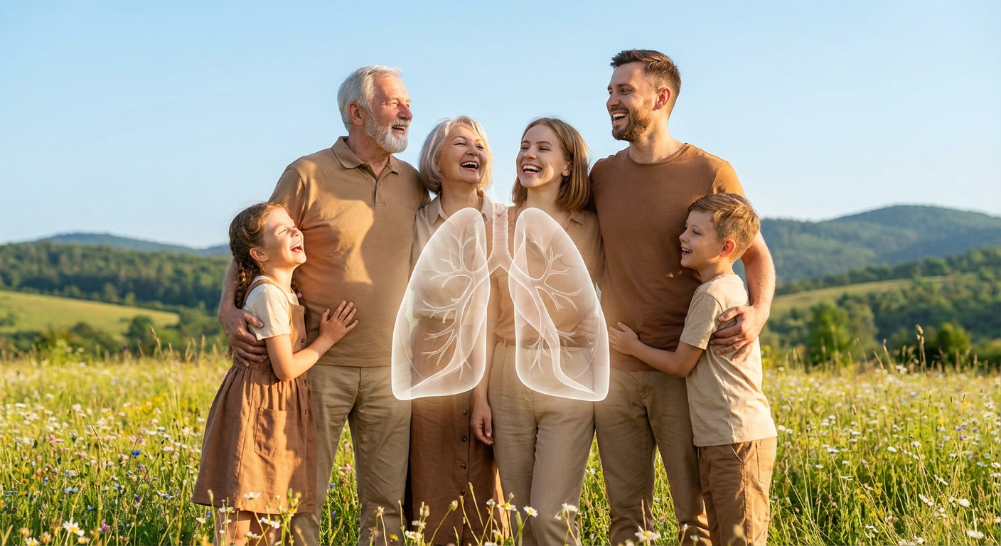 Family Enjoying Fresh Air Together